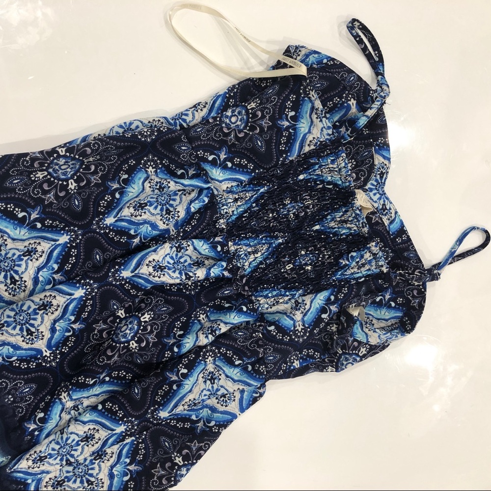NWT Blue Patterned Mini Dress - Picture 4 of 5